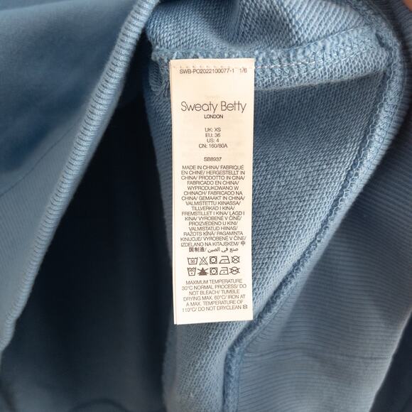 Sweaty Betty Blue Half-Zip Sweatshirt - Picture 4 of 4